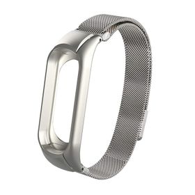 Microsonic Xiaomi Mi Band 3 Milanese Loop Gümüş Kordon