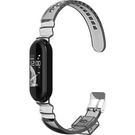Microsonic Xiaomi Mi Band 5 Transparent Clear Band Siyah Kordon