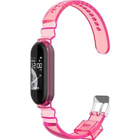 Microsonic Xiaomi Mi Band 6 Transparent Clear Band Pembe Kordon