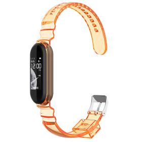Microsonic Xiaomi Mi Band 6 Transparent Clear Band Turuncu Kordon