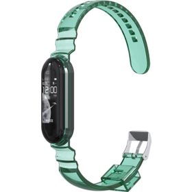 Microsonic Xiaomi Mi Band 6 Transparent Clear Band Yeşil Kordon