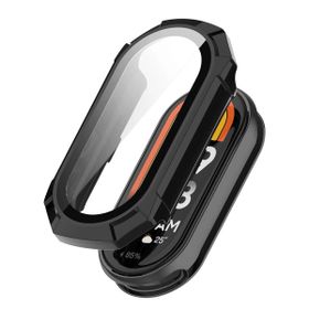 Microsonic Xiaomi Mi Band 8 Darbeye Dayanıklı Matte Premium Slim Watch Band Siyah Kılıf