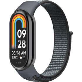 Microsonic Xiaomi Mi Band 8 Hasırlı Woven Sport Loop Gri Kordon