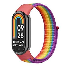 Microsonic Xiaomi Mi Band 8 Hasırlı Woven Sport Loop Pride Edition Kordon