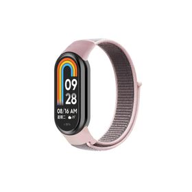 Microsonic Xiaomi Mi Band 8 Hasırlı Woven Sport Loop Rose Gold Kordon