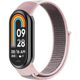 Microsonic Xiaomi Mi Band 8 Hasırlı Woven Sport Loop Rose Gold Kordon
