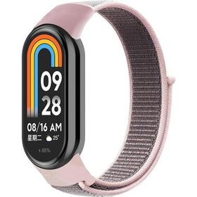 Microsonic Xiaomi Mi Band 8 Hasırlı Woven Sport Loop Rose Gold Kordon