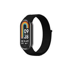 Microsonic Xiaomi Mi Band 8 Hasırlı Woven Sport Loop Siyah Kordon