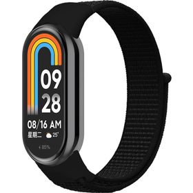 Microsonic Xiaomi Mi Band 8 Hasırlı Woven Sport Loop Siyah Kordon