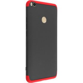 Microsonic Xiaomi Mi Max 2 Double Dip 360 Protective Siyah Kırmızı Kılıf
