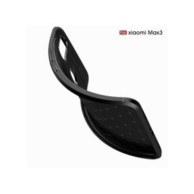 Microsonic Xiaomi Mi Max 3 Deri Dokulu Silikon Kırmızı Kılıf