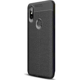 Microsonic Xiaomi Mi Mix 3 Deri Dokulu Silikon Siyah Kılıf