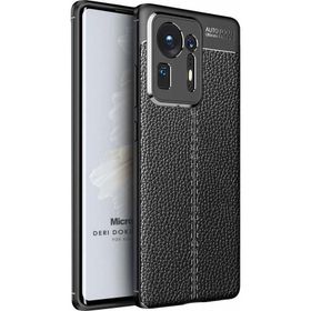 Microsonic Xiaomi Mi Mix 4 Deri Dokulu Silikon Siyah Kılıf
