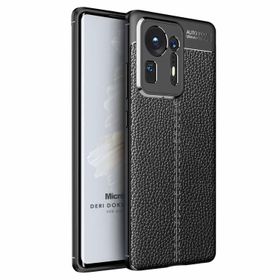 Microsonic Xiaomi Mi Mix 4 Deri Dokulu Silikon Siyah Kılıf