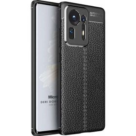 Microsonic Xiaomi Mi Mix 4 Deri Dokulu Silikon Siyah Kılıf