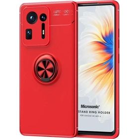 Microsonic Xiaomi Mi Mix 4 Kickstand Ring Holder Kırmızı Cep Telefonu Kılıfı