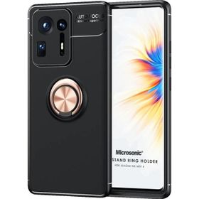 Microsonic Xiaomi Mi Mix 4 Kickstand Ring Holder Siyah Rose Kılıf
