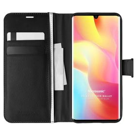 Microsonic Xiaomi Mi Note 10 Lite Delux Leather Wallet Siyah Kılıf