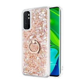 Microsonic Xiaomi Mi Note 10 Lite Glitter Liquid Holder Gold Cep Telefonu Kılıfı