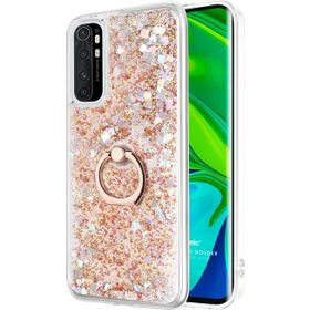 Microsonic Xiaomi Mi Note 10 Lite Glitter Liquid Holder Gold Cep Telefonu Kılıfı