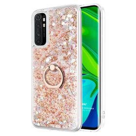 Microsonic Xiaomi Mi Note 10 Lite Glitter Liquid Holder Gold Cep Telefonu Kılıfı