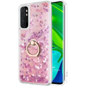 Microsonic Xiaomi Mi Note 10 Lite Glitter Liquid Holder Pembe Cep Telefonu Kılıfı