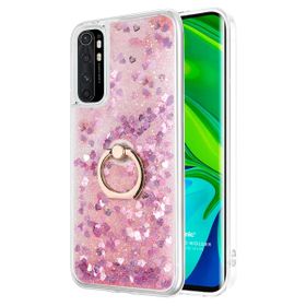 Microsonic Xiaomi Mi Note 10 Lite Glitter Liquid Holder Pembe Cep Telefonu Kılıfı