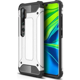 Microsonic Xiaomi Mi Note 10 Rugged Armor Gümüş Cep Telefonu Kılıfı