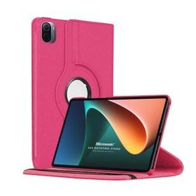 Microsonic Xiaomi Mi Pad 5 360 Dönerli Stand Deri Pembe Kılıf