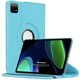 Microsonic Xiaomi Pad 6 360 Rotating Stand Deri Mavi Kılıf
