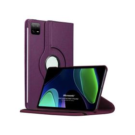 Microsonic Xiaomi Pad 6 360 Rotating Stand Deri Mor Kılıf