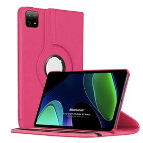 Microsonic Xiaomi Pad 6 360 Rotating Stand Deri Pembe Kılıf
