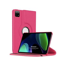 Microsonic Xiaomi Pad 6 360 Rotating Stand Deri Pembe Kılıf