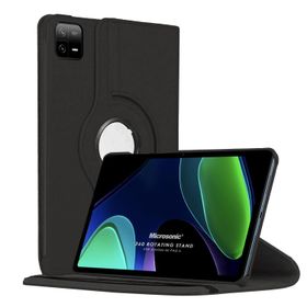 Microsonic Xiaomi Pad 6 360 Rotating Stand Deri Siyah Kılıf