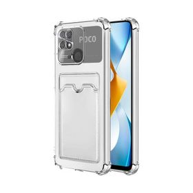 Microsonic Xiaomi Poco C40 Card Slot Shock Füme Cep Telefonu Kılıfı