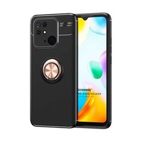 Microsonic Xiaomi Poco C40 Kickstand Ring Holder Rose Siyah Kılıf