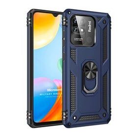 Microsonic Xiaomi Poco C40 Military Ring Holder Lacivert Kılıf