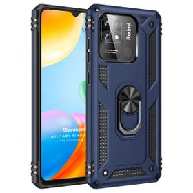 Microsonic Xiaomi Poco C40 Military Ring Holder Lacivert Kılıf