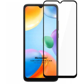 Microsonic Xiaomi Poco C40 Tam Kaplayan Temperli Siyah Cam Ekran Koruyucu