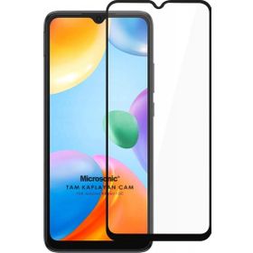Microsonic Xiaomi Poco C40 Tam Kaplayan Temperli Siyah Cam Ekran Koruyucu