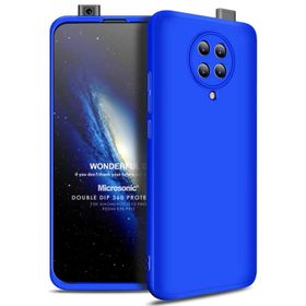 Microsonic Xiaomi Poco F2 Pro Double Dip 360 Protective Mavi Kılıf