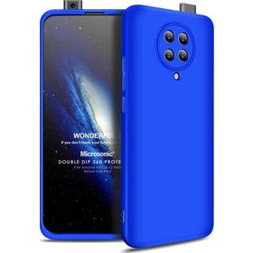 Microsonic Xiaomi Poco F2 Pro Double Dip 360 Protective Mavi Kılıf
