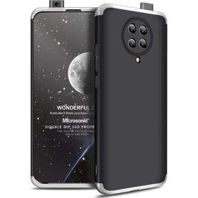 Microsonic Xiaomi Poco F2 Pro Double Dip 360 Protective Siyah Gri Kılıf