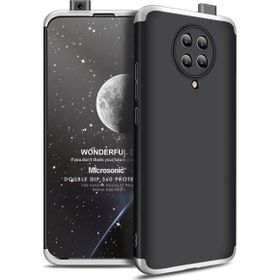 Microsonic Xiaomi Poco F2 Pro Double Dip 360 Protective Siyah Gri Kılıf