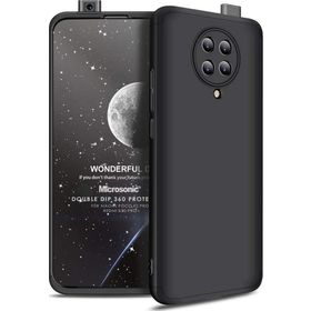 Microsonic Xiaomi Poco F2 Pro Double Dip 360 Protective Siyah Kılıf