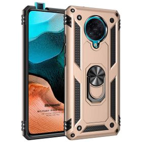 Microsonic Xiaomi Poco F2 Pro Military Ring Holder Gold Kılıf