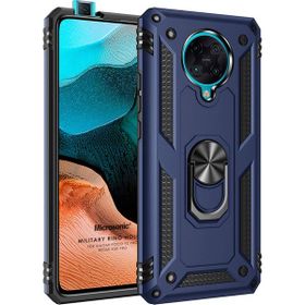 Microsonic Xiaomi Poco F2 Pro Military Ring Holder Lacivert Kılıf