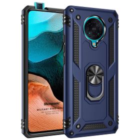 Microsonic Xiaomi Poco F2 Pro Military Ring Holder Lacivert Kılıf