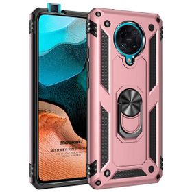 Microsonic Xiaomi Poco F2 Pro Military Ring Holder Rose Gold Kılıf