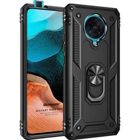 Microsonic Xiaomi Poco F2 Pro Military Ring Holder Siyah Kılıf